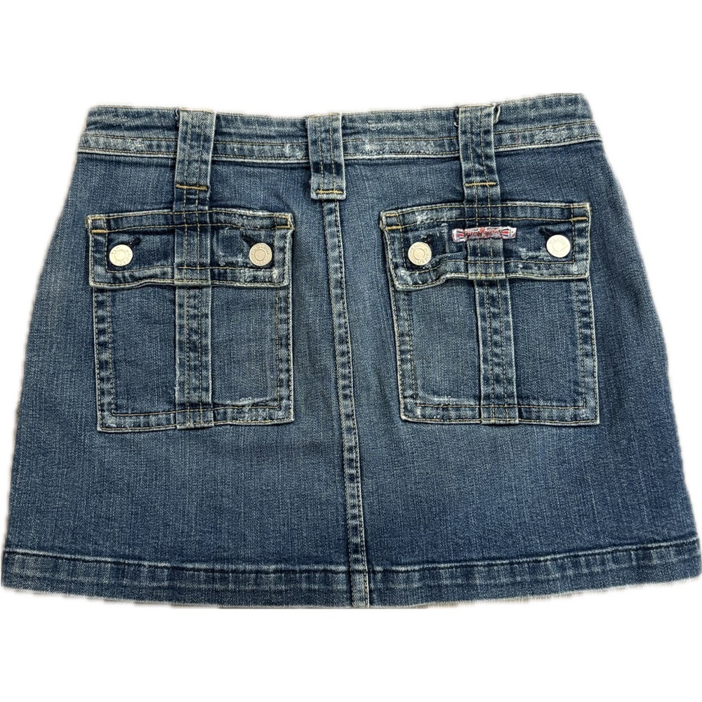 Y2K Vintage Hudson Jeans Utility Pocket Mini Skirt 27 28 29